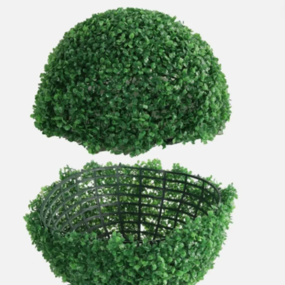 Improvements Set of 2 Artificial 13 in. floral sphere greenery with flower NEW